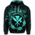 Hawaiian Kanaka Turtle Hibiscus Polynesian Hoodie Anthea Style Turquoise - Polynesian Pride