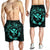 Hawaii Kanaka Turtle Hibiscus Polynesian Men's Shorts - Anthea Style Turquoise - AH - Polynesian Pride