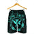 Hawaii Kanaka Turtle Hibiscus Polynesian Men's Shorts - Anthea Style Turquoise - AH - Polynesian Pride