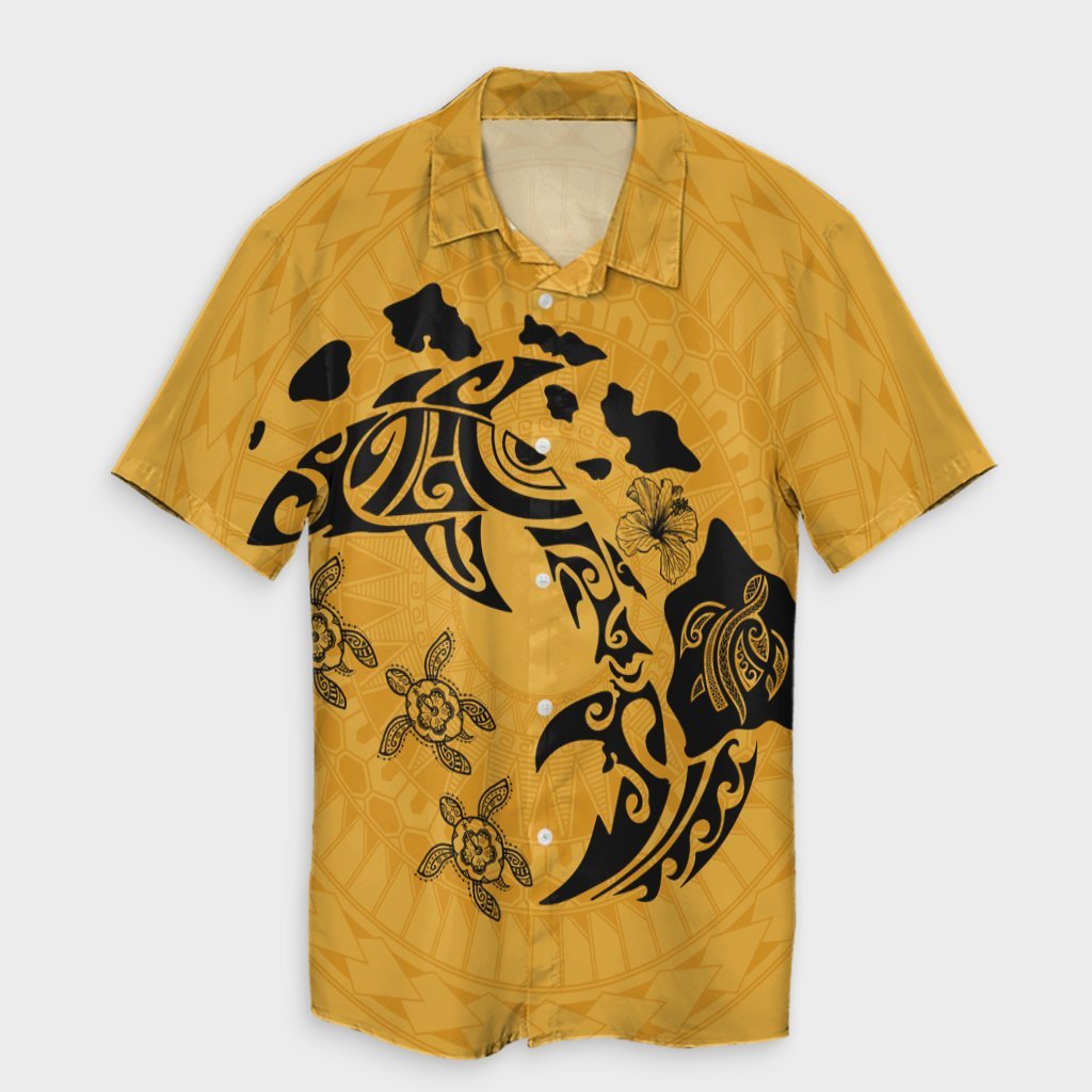 Hawaii Love Animal Polynesian Hawaiian Shirt - AH Unisex Black - Polynesian Pride