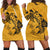 Hawaii Love Animal Polynesian Hoodie Dress - AH Black - Polynesian Pride