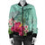 Hawaii Manta Ray Tropical Hibiscus Plumeria Bomber Jacket - AH - Polynesian Pride