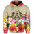 Hawaiian Manta Ray Tropical Hibiscus Plumeria Polynesian Hoodie - Polynesian Pride