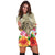 Hawaii Manta Ray Tropical Hibiscus Plumeria Polynesian Hoodie Dress - AH - Polynesian Pride