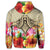 Hawaiian Manta Ray Tropical Hibiscus Plumeria Polynesian Hoodie - Polynesian Pride