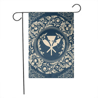 Hawaii Map Classic Floral Flag Blue - AH - Polynesian Pride