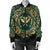 Hawaii Map Classic Floral Bomber Jacket Green - AH - Polynesian Pride