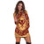 Hawaii Map Classic Floral Hoodie Dress Red - AH - Polynesian Pride