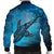 Hawaii Map Kanaka Galaxy Shark Bomber Jacket - AH - Polynesian Pride