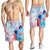 Hawaii Map Kanaka Hibiscus Polynesian Turtle Swimming Men's Shorts - Sweet Dream Style - AH - Polynesian Pride