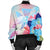 Hawaii Map Kanaka Hibiscus Polynesian Turtle Swimming Bomber Jacket - Sweet Dream Style - AH - Polynesian Pride