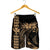 Hawaii Map Kanaka Polynesian Hula Girl Men's Shorts Gold - AH - J5C - Polynesian Pride