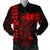 Hawaii Map Kanaka Polynesian Hula Girl Bomber Jacket Red - AH - J5R Black Unisex - Polynesian Pride