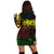 Hawaii Map Kanaka Polynesian Hula Girl Hoodie Dress Reggae - AH - J5R - Polynesian Pride