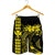 Hawaii Map Kanaka Polynesian Hula Girl Men's Shorts Yellow - AH - J5C - Polynesian Pride