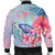 Hawaii Map Kanaka Turtle Galaxy Night Plumeria Hibiscus Bomber Jacket - AH - Polynesian Pride