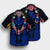 Hawaii Map Kanaka Two Men Holding Flag Hawaiian Shirt Blue - AH - Polynesian Pride