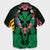 Hawaii Map Kanaka Two Men Holding Flag Hawaiian Shirt Green - AH - Polynesian Pride