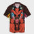 Hawaii Map Kanaka Two Men Holding Flag Hawaiian Shirt Orange - AH Unisex Black - Polynesian Pride