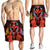 Hawaii Map Kanaka Two Men Holding Flag Men's Shorts Orange - AH - Polynesian Pride