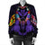 Hawaii Map Kanaka Two Men Holding Flag Bomber Jacket Purple - AH - Polynesian Pride