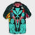 Hawaii Map Kanaka Two Men Holding Flag Hawaiian Shirt Turquoise - AH - Polynesian Pride