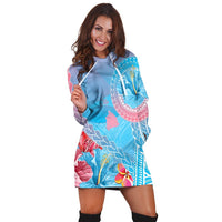 Hawaii Map Sweet Dream Kanaka Polynesian Hibiscus Hoodie Dress - AH - Polynesian Pride