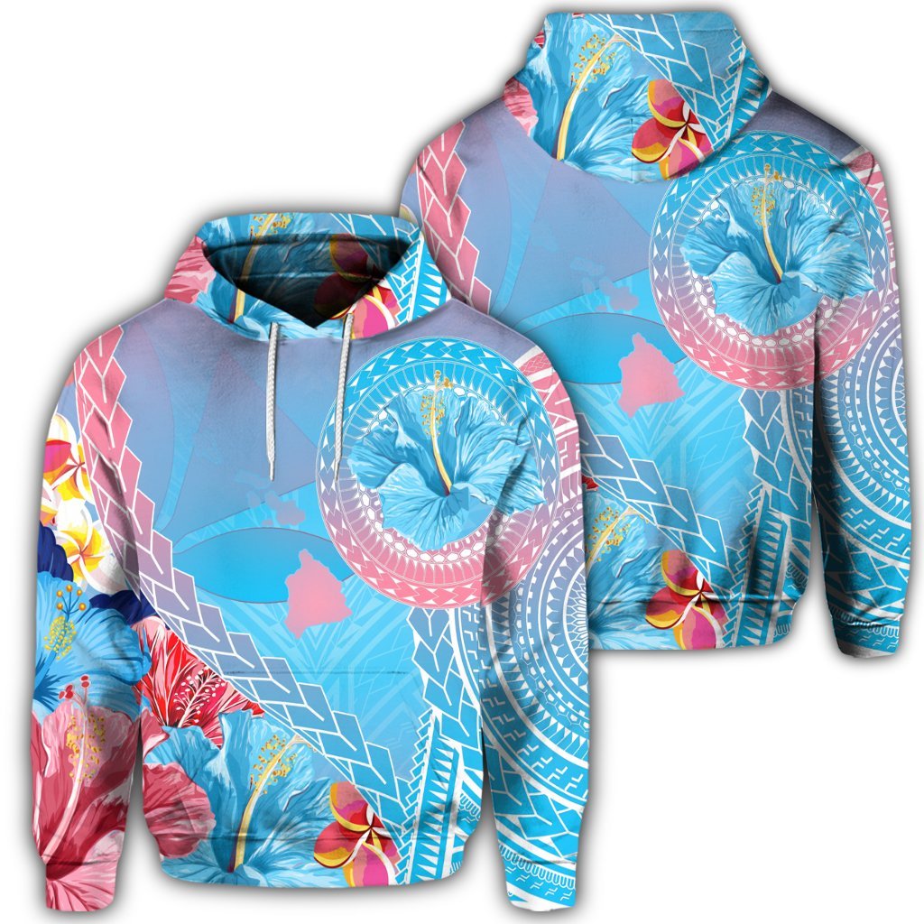 Hawaii Map Sweet Dream Kanaka Polynesian Hibiscus Hoodie Unisex Art - Polynesian Pride