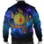 Hawaii Map Turtle Galaxy Bomber Jacket - AH - Blue - Polynesian Pride