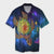 Matching Couple Hawaiian Outfits Dress and Hawaiian Shirt Hawaii Map Turtle Galaxy Blue RLT14 - Polynesian Pride