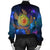 Hawaii Map Turtle Galaxy Bomber Jacket - AH - Blue - Polynesian Pride