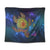 Hawaii Map Turtle Galaxy Tapestry - AH - Blue Wall Tapestry Black - Polynesian Pride