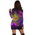 Hawaii Map Turtle Galaxy Hoodie Dress - AH - Purple - Polynesian Pride