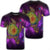 Hawaii Map Turtle Galaxy T Shirt Purple Unisex Black - Polynesian Pride