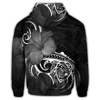 Hawaiian Map Turtle Hibiscus Divise Polynesian Hoodie - Polynesian Pride