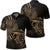 Hawaii Map Turtle Hibiscus Divise Polynesian Polo Shirt Gold Unisex Black - Polynesian Pride