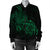 Hawaii Map Turtle Hibiscus Divise Polynesian Bomber Jacket Green - AH - Polynesian Pride