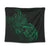 Hawaii Map Turtle Hibiscus Divise Polynesian Tapestry Green - AH Wall Tapestry Black - Polynesian Pride