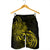 Hawaii Map Turtle Hibiscus Divise Polynesian Men's Shorts Yellow - AH - Polynesian Pride