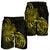 Hawaii Map Turtle Hibiscus Divise Polynesian Men's Shorts Yellow - AH - Polynesian Pride