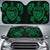 Hawaii Map Turtle Ohana Hibiscus Kakau Polynesian Car Sun Shade Auto Sun Shade Universal Fit Green - Polynesian Pride