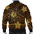 Hawaii Mix Polynesian Turtle Plumeria Bomber Jacket - AH - Nick Style - Brown - Polynesian Pride