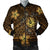 Hawaii Mix Polynesian Turtle Plumeria Bomber Jacket - AH - Nick Style - Brown Black Unisex - Polynesian Pride