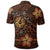 Hawaii Mix Polynesian Turtle Plumeria Polo Shirt Nick Style Orange - Polynesian Pride