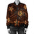 Hawaii Mix Polynesian Turtle Plumeria Bomber Jacket - AH - Nick Style - Orange - Polynesian Pride