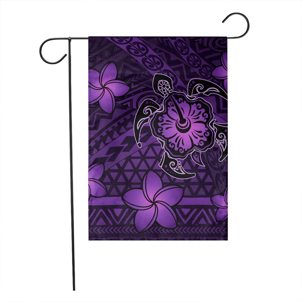 Hawaii Mix Polynesian Turtle Plumeria Flag - AH - Nick Style - Purple - Polynesian Pride