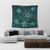 Hawaii Mix Polynesian Turtle Plumeria Tapestry - AH - Nick Style - Turquoise - Polynesian Pride