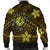 Hawaii Mix Polynesian Turtle Plumeria Bomber Jacket - AH - Nick Style - Yellow - Polynesian Pride