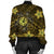 Hawaii Mix Polynesian Turtle Plumeria Bomber Jacket - AH - Nick Style - Yellow - Polynesian Pride