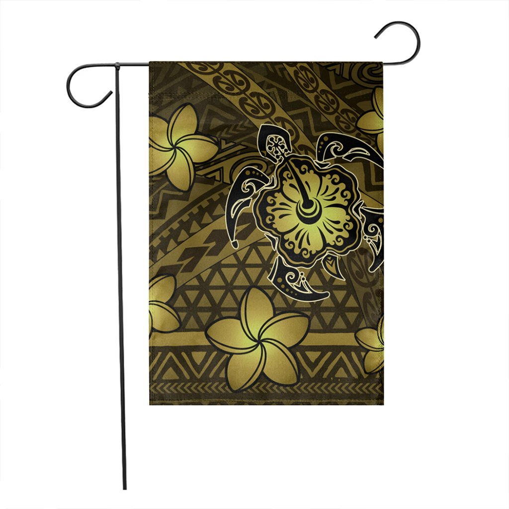 Hawaii Mix Polynesian Turtle Plumeria Flag - AH - Nick Style - Yellow - Polynesian Pride